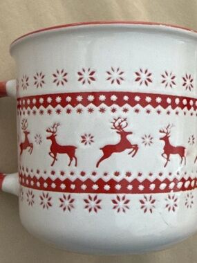 Christmas Holidays MSRF Design Studio 14 oz White/RedCeramic Mug Micro/DW safe